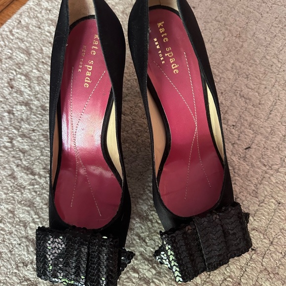 Kate Spade Black Ruffled Heels - Picture 2 of 6